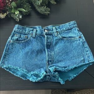 Levi's Classic Electric Blue Jean Shorts
